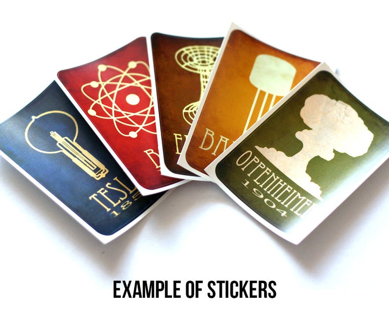 Women In Science Stickers, Laptop Vinyl Decals, Feminist Water Bottle Stickers, Scientist Fridge Magnets, Geeky Stationary Postcards, image 3