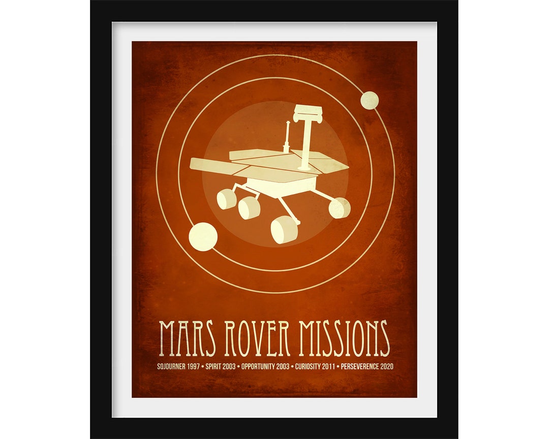 Mars Rover Missions Art Print, NASA Robot Science Poster - Etsy