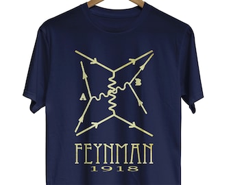 Physic Shirt Richard Feynman Diagram Tshirt Math Gift Science Shirt Physics Teacher Gift Graphic Tee Shirt Physics Gift Physicist Gift