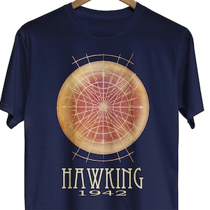 Stephen Hawking Tshirt, Black Hole Outer Space, Physics Shirt, Geeky Shirt, Astronomy Illustration Hawking Radiation Diagram, STEM T-shirt image 1