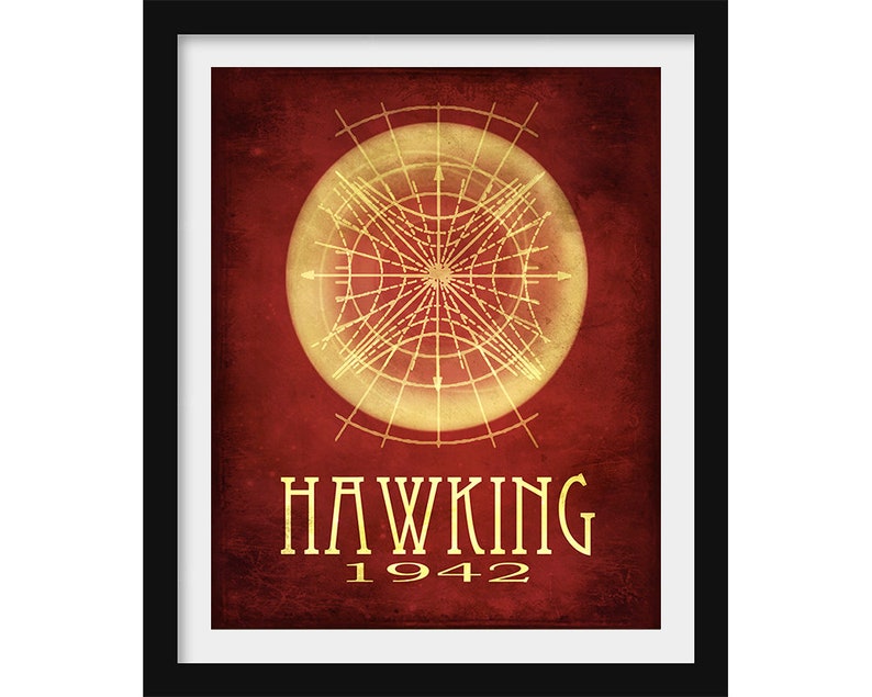 Stephen Hawking Astronomy Art Print, Science Decor for Classroom or Office image 1