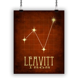 Leavitt Astronomy Art Print, Star Chart Astronomer Gift, Women In Science Decor, Outer Space Poster imagen 2