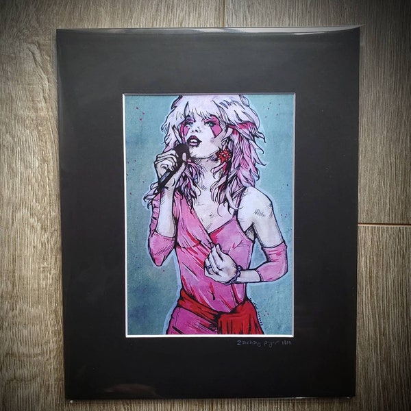 Pat Benatar Jem and the Holograms original limited matted giclee print