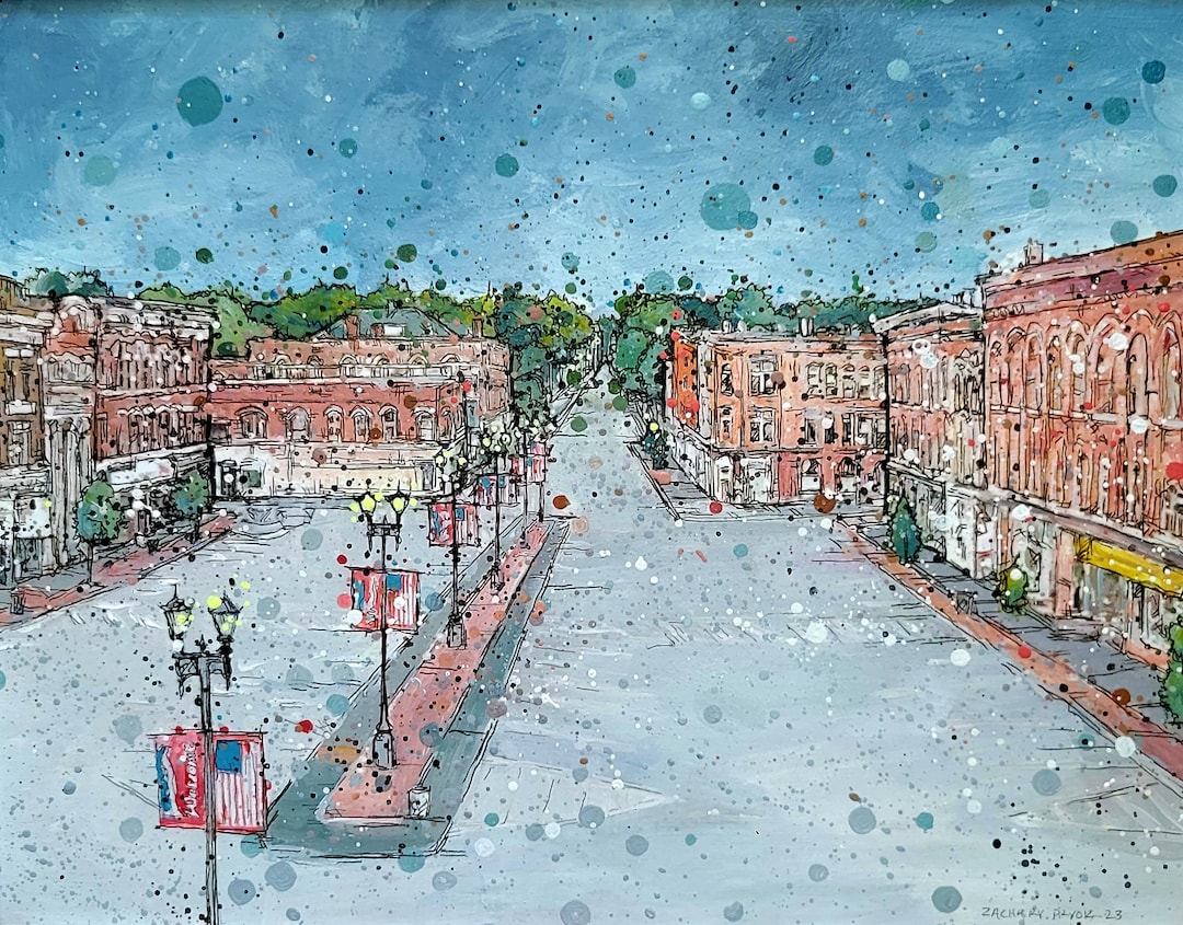 Market Square Houlton Northern Maine Local Landmark Cityscape Limited