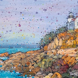 Bass Harbor Head Lighthouse Limited Nature Matted Print Acadia National Park Maine landscape
