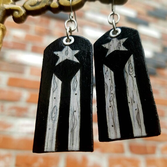 Puerto Rico Resistance Movement Hand Painted Flag And Fist Etsy