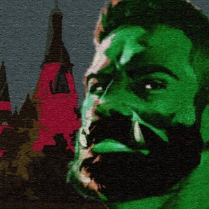 Original Russian Orc Character matted limited giclee print