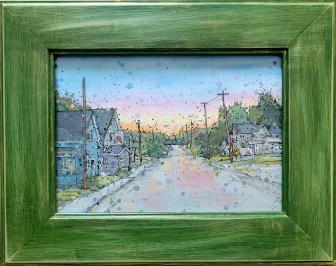 Marvelous Mapleton Framed Northern Maine Local Landmark Landscape