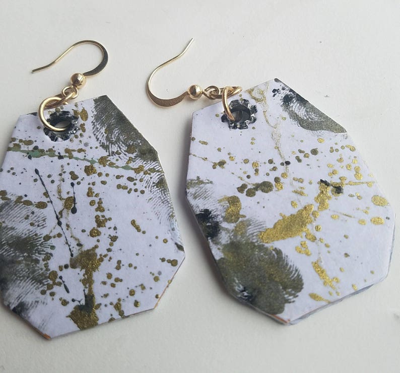 Michael Jackson King of Pop hand-painted earrings