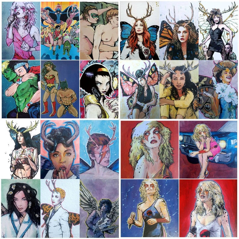 Custom Superhero or Fairy Queen Portraits custom made hand-crafted paintings Star Wars He-Man DC Marvel comics Pop Culture image 1