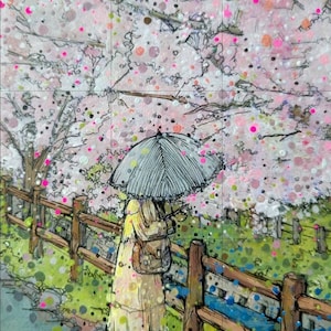 Kawagoe Japan Cherry Blossom Nature landscape painting