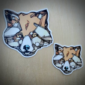Graphic Fox Vinyl Sticker - Glossy Finish -  Two Sizes