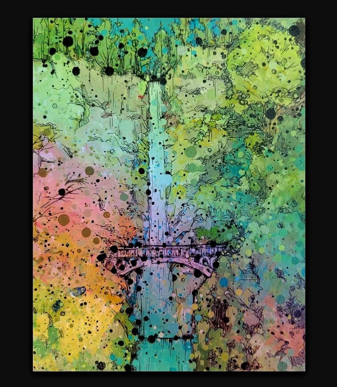 Graphic Multnomah Falls Portland Oregon Holographic Glossy Sticker - Etsy