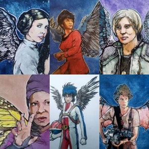 Custom Superhero or Fairy Queen Portraits custom made hand-crafted paintings Star Wars He-Man DC Marvel comics Pop Culture image 5