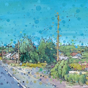 Rolling Into Masardis Maine Landschaft limitierter Kunstdruck