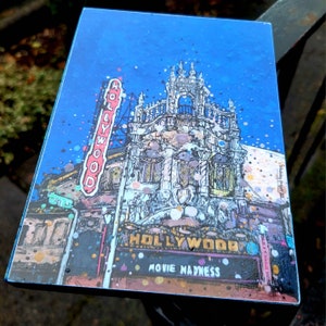 Portland Oregon local landmark Hollywood Theater Limited Giclee Print on Wood