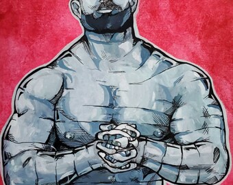 X-Man Colossus - x-men original Comic Book Superhero Limited matted giclee print