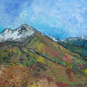 Chugach Mountains O&#39;Malley Peak Alaska landscape nature limited matted giclee print