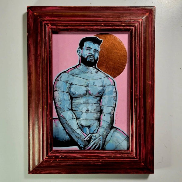 X-Man Colossus Konstantin VII - x-men original Comic Book Superhero framed acrylic painting