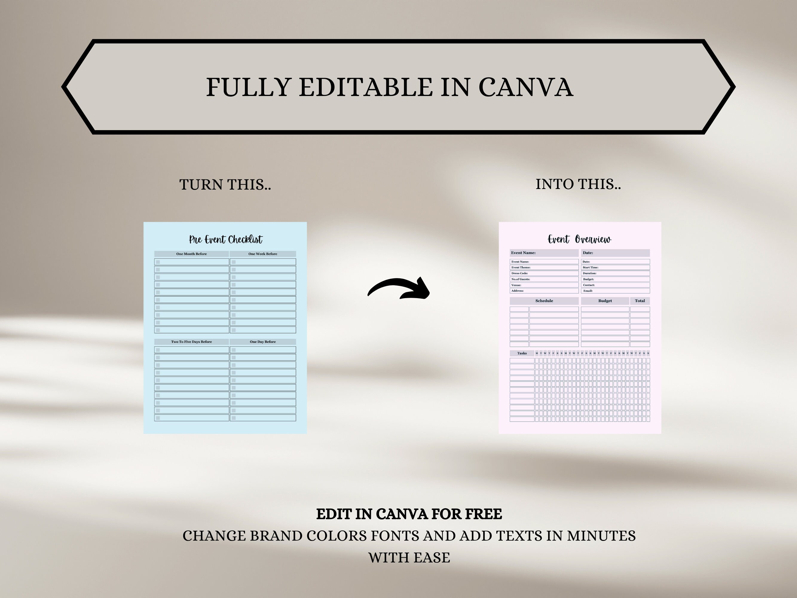 Event Planner Template Digital Event Planner Event Party Budget