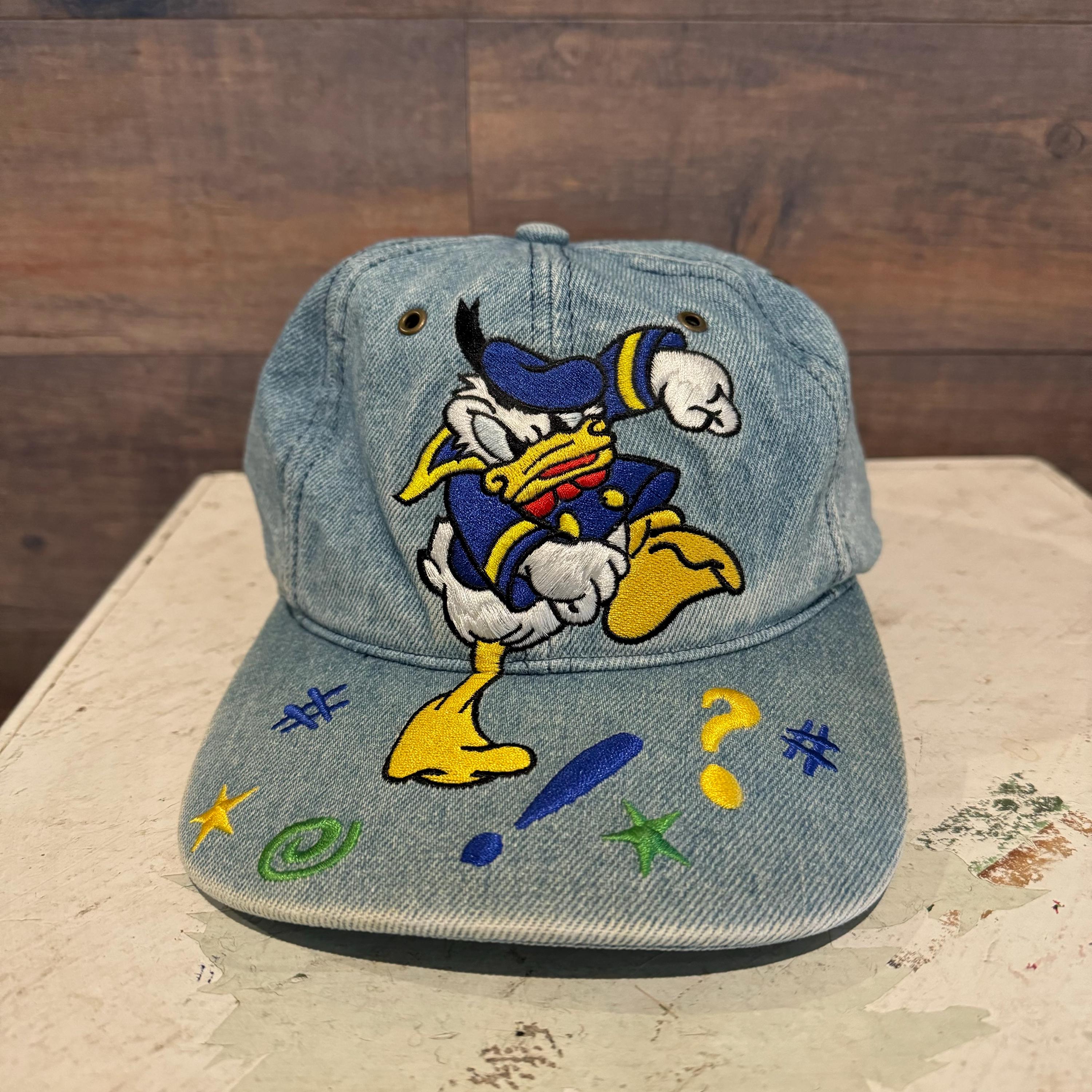 Walt Disney World denim hat angry Donald Duck vintage Donald Duck Vintage Hat Cap Strapback Rare Disney Angry  main image 2