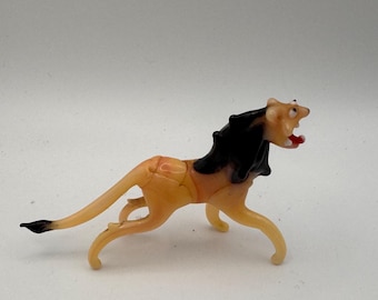 Tonad handblåst glas hanlejon retro ful prydnadssak sällsynt