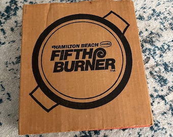 Vintage Hamilton Beach Fifth Burner 812 box and instructions