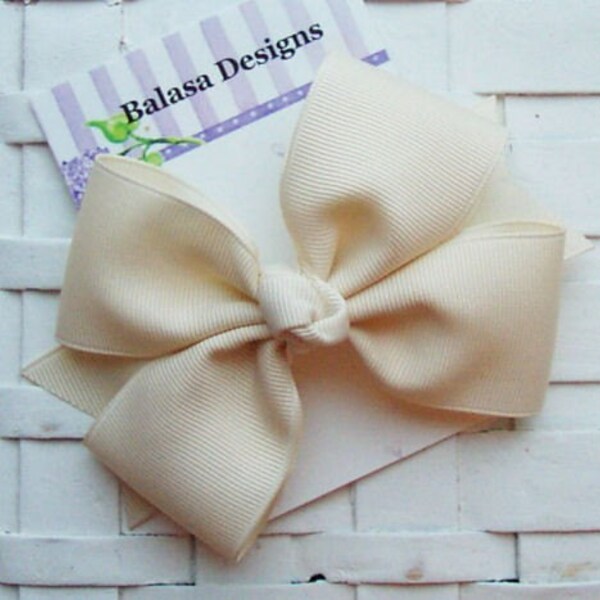Boutique Ivory Hair Bow