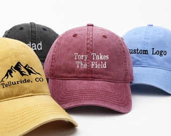 Embroidered Cap with Name and Logo, Personalized Bridesmaid Cap with Embroidery, Dad Cap Baseball Cap, Gift For Bachelorette Party