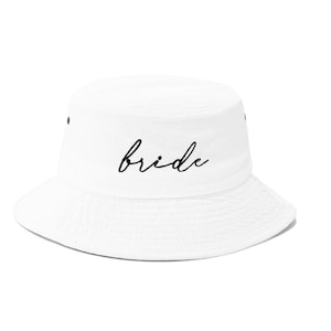 Customized Embroidered Bucket Hat ,Bride and Team Bride Hat,Party Hat,Bridesmaid,Bucket Hat,Custom Bride Embroidered Hat,Bride to Be Cap