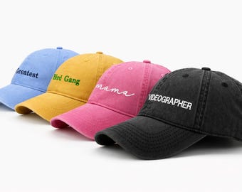 Custom Unisex Cap hat Embroidered Hat Initial cap Personalized Ball cap Custom Hat Mens Hat 90s Vintage Custom hat Dad Hat Gift for her