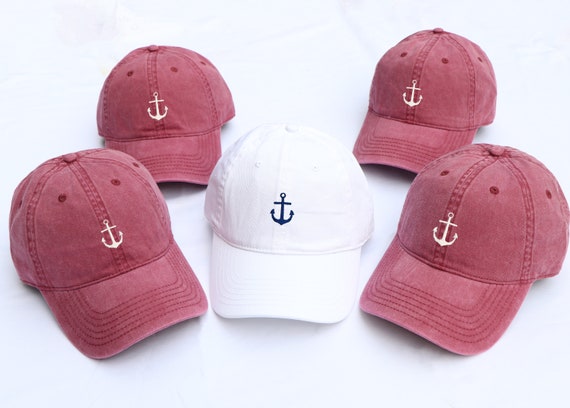 Anchor Baseball Cap, Captain Anchor, Sailing Boat, Dad hat, boyfriend gift, Womens anchor hat, Cotton hat, Personalized Cap, Custom hat