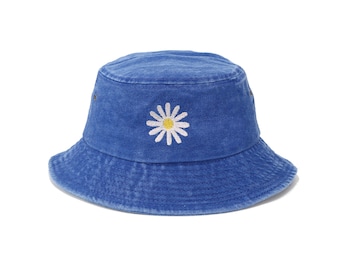 Customized Embroidered Bucket Hat Custom Logo Embroidery name Bucket Hat Summer Hat Personalized Gift Vacation Travel Beach Bucket Hat