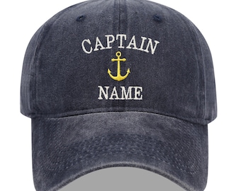 Captain First Mate Hat Unisex Custom baseball caps Crew Personalized Caps Custom Captain Hats Anchor First Mate Cap Anchor Crew caps