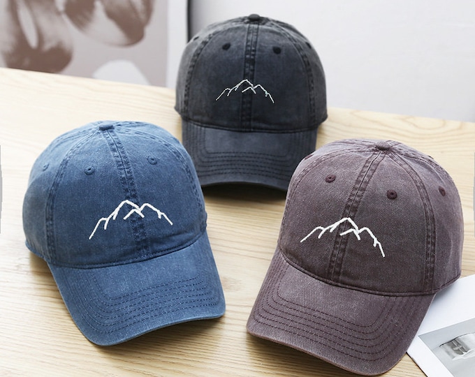 Mountain Hat, Mountain Range Baseball Hat, Baseball Cap,Fall Hat, Hiking Hat, Camping Hat,Trending Hat,MOUNTAIN Baseball Hat,Embroidered hat