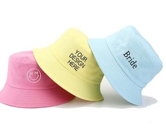 Custom Bucket hat Embroidered Outdoor hat Hiking hat Custom Personalization Sun hat Camping hat Summer hat Travel sun hat