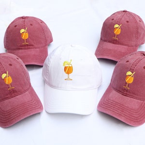 Aperol Spritz Glass,Embroidered Dad Hat,Cocktail Lovers Gift Ideas,Baseball Cap,Embroidered Hat, Baseball Hat Women,Aperol Spritz Dad Hat