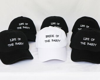 Bachelorette Party Baseball Caps, Wife Of The Party, The Party Hats, Wife Vibes-Drunk Vibes Hats, Party Vibes, Custom Hat