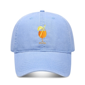 Sombrero Spritz, Sombrero para amantes del Spritz, Vaso Spritz, Sombrero bordado para papá, Ideas de regalo para amantes de los cócteles, Aperitivo, Tini Time, Bebidas durante el día, Vacaciones, Sombreros de fiesta