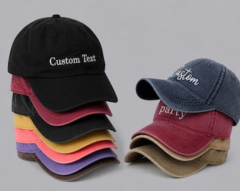 Personlig broderad pappahatt, specialdesignad hatt, premium justerbar pappahatt med logotyp, specialbroderad hatt, handgjord basebollkeps, hatt