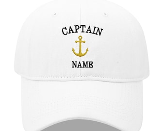 Captain First Mate Hat Unisex Custom baseball caps Crew Personalized Caps Custom Captain Hats Anchor First Mate Cap Anchor Crew caps