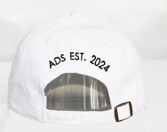 Kundenspezifischer gestickter Hut, personalisierte Vati-Kappe, Baseballmütze mit Stickerei-Logo, Ihr eigenes Textmonogramm, Bachelorette, Kleinunternehmen Merch