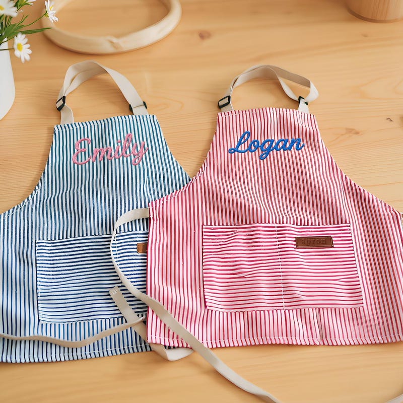 Custom Logo Brown Apron - Etsy