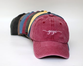 Embroidered Mama, Gigi,Grandma,Mommy,Nana Baseball Cap,Mama Hat,Gigi Hat,Personalized Gifts,Custom Hat,Custom Mom & Grandparent Gift