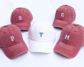 Kundenspezifischer gestickter Hut, personalisierte Vati-Kappe, Baseballmütze mit Stickerei-Logo, Ihr eigenes Textmonogramm, Bachelorette, Kleinunternehmen Merch