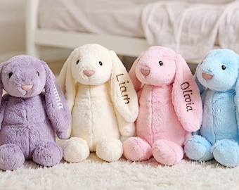 Monogrammed Bunny, Easter Bunny, Personalized Bunny Rabbit, Personalized Baby Gift, Personalized Stuffed Animal, Personalized Bunny