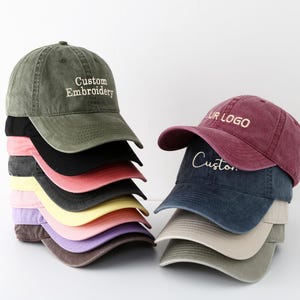 Custom Embroidered Dad Cap Washed Dad Hat Unstructured Gym Cap Bachelor Party Bachelorette Party Gift business merch,Bachelorette Party Hats
