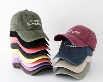 Custom Embroidered Dad Cap Washed Dad Hat Unstructured Gym Cap Bachelor Party Bachelorette Party Gift business merch,Bachelorette Party Hats