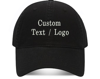 Personalized Text Embroidered Unisex Baseball Cap, Adjustable Hat, Custom Text Hat,Custom Unisex Dad Hat,Embroidered Hat,Unisex Baseball Cap
