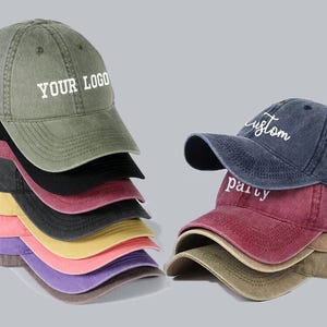 Gorra unisex bordada personalizada con su texto como regalo para padrino, gorras con monograma bordadas a mano personalizadas como regalo para ella, regalo para fiesta de empresa